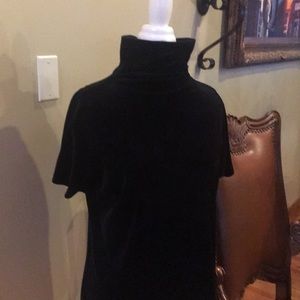 Black velvet turtleneck